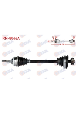 VEKA RN8046A | Renault Symbol 2006-2008 1.5 dCi Sol Aks Komple