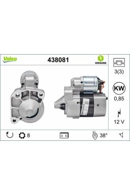 VALEO 438081 | Marş Motoru Kmp 98-Kango-Logan 1.4 8V *K7j*