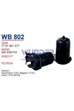 Renault Megane 2 2002-2009 1.5 dCi Mazot Filtresi Wunder Marka