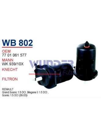 Renault Megane 2 2002-2009 1.5 dCi Mazot Filtresi Wunder Marka