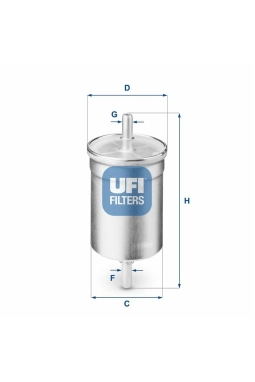 UFI 31.710.00 | Benzin Filtresi Clio.I.II-Mgn.I.II-Lgn.I.II-Logan (Demir)