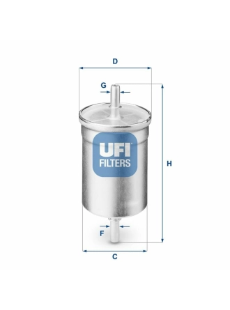 UFI 31.710.00 | Benzin Filtresi Clio.I.II-Mgn.I.II-Lgn.I.II-Logan (Demir)