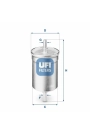 UFI 31.710.00 | Benzin Filtresi Clio.I.II-Mgn.I.II-Lgn.I.II-Logan (Demir)