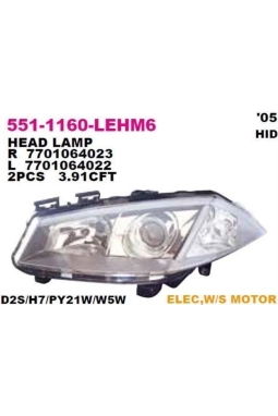 DEPO 551-1160L-LEHM6 | Renault Megane 2 2002-2009 Sol Far Zenon Tip