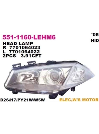 DEPO 551-1160L-LEHM6 | Renault Megane 2 2002-2009 Sol Far Zenon Tip