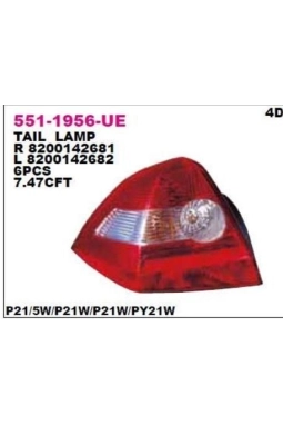 DEPO 551-1956R-UE | Renault Megane 2 2003-2005 Sağ Stop Lambası