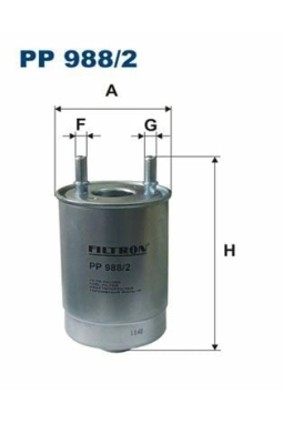 FILTRON PP988-2 | Mazot Filtresi 09-Fluence-Megane.III 1.5 DCI