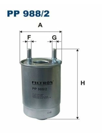 FILTRON PP988-2 | Mazot Filtresi 09-Fluence-Megane.III 1.5 DCI