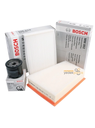 Renault Megane III 2010-2015 1.5 dCi Periyodik Yağ Bakım Filtre Seti (Mazot Filtresiz) Bosch Marka