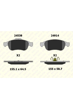 KALE 2491418005 | Renault Megane 3 2010-2015 Ön Fren Balata Takımı