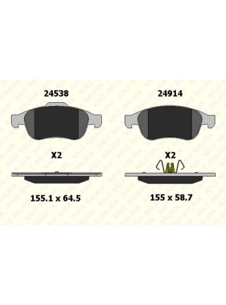 KALE 2491418005 | Renault Megane 3 2010-2015 Ön Fren Balata Takımı