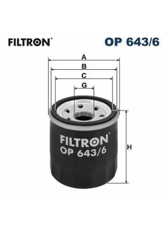 FILTRON OP643-6 | Yağ Filtresi 15-Dokker-Duster-Lodgy 1.6 11-Micra