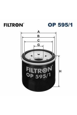 FILTRON OP595-1 | Yağ Filtresi 14-Ma.2-Ma.3-Ma.6