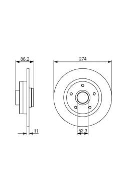 BOSCH 0986479682 | Disk Arka (Ad) 09-Grand Scenic | 2 Adet