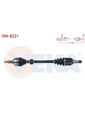 VEKA RN-8221 | Renault Captur 2013- 1.5 dCi Manuel 6 İleri Sol Aks Komple Yerli Marka