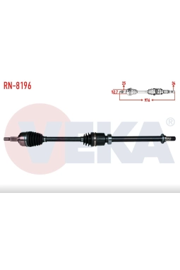 VEKA RN-8196 | Renault Captur 2013- 1.2 1.5 dCi Otomatik Sağ Aks Komple Yerli Marka
