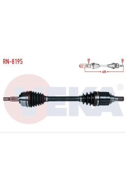 VEKA RN-8195 | Renault Captur 2013- 1.2 1.5 dCi Otomatik Sol Aks Komple Yerli Marka