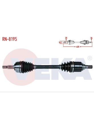 VEKA RN-8195 | Renault Captur 2013- 1.2 1.5 dCi Otomatik Sol Aks Komple Yerli Marka