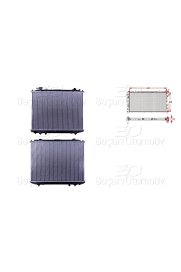 WISCO WL21-15-200B | Su Radyatörü Brazing Mt 450X639x26 Mazda B2500. Bt50. Ford Ranger 2.5D 96 >