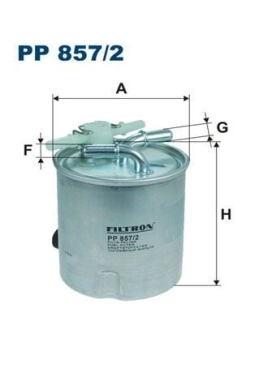 FILTRON PP857-2 | Mazot Filtresi 07-14 Qashqai-Xtrail 2.0Dci