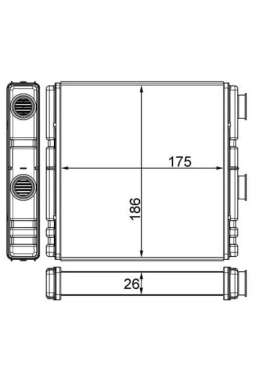 MAHLE AH262000S | Kalorifer Radyatörü 08-Laguna.III + Ac