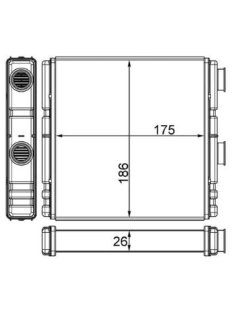 MAHLE AH262000S | Kalorifer Radyatörü 08-Laguna.III + Ac
