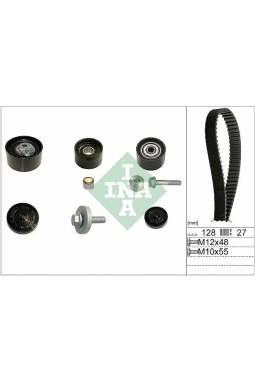 INA 530063710 | Eksantrik Rulman Kiti (Triger Seti) Laguna Clio Megane 1.8 16V 2.0 16V F4r F4p