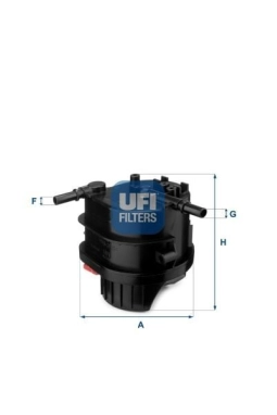 UFI 24.015.00 | Mazot Filtresi 107-1007-206-307-Bipper-C1-C2-C3-Nemo 1.4Hdi Isıtıcı Yok **Oe**