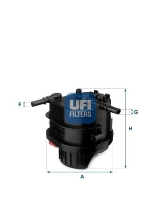 UFI 24.015.00 | Mazot Filtresi 107-1007-206-307-Bipper-C1-C2-C3-Nemo 1.4Hdi Isıtıcı Yok **Oe**