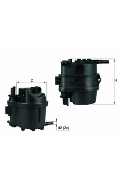 MAHLE KL779 | Mazot Filtresi 107-1007-206-307-Bipper-C1-C2-C3-Nemo 1.4Hdi