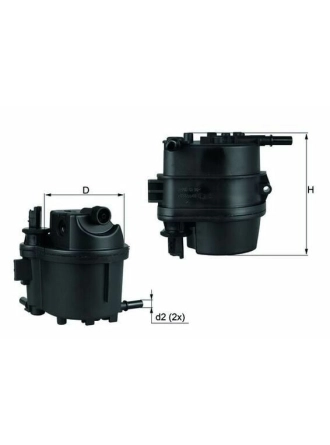 MAHLE KL779 | Mazot Filtresi 107-1007-206-307-Bipper-C1-C2-C3-Nemo 1.4Hdi