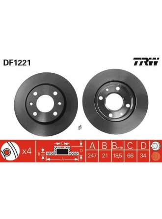 TRW DF1221 | Fren Diski Ön 106 I (1A, 1C) 91-961.4 D 1.0 1.1 1.3 1.6 1.6 1.5 D 1.0 1.5 D 106 II (1A_, 1C_) 96-041.6 S16 1.6 İ 1.5 D 205 I (741A / C) 83-871.9 Gtı 205 II (20A / C) 87-981.9 Gtı 1.9 Gtı 1.8 Xdt 205 Kasa / Egik Arka 90-971.8 Dt 206 Hatch