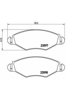 BREMBO P61063 | Fren Balatası Ön (Peugeot 206 1.4 1.4Hdı 1.6 01-Renault Kangoo 1.2 1.5 1.9) Low-Met