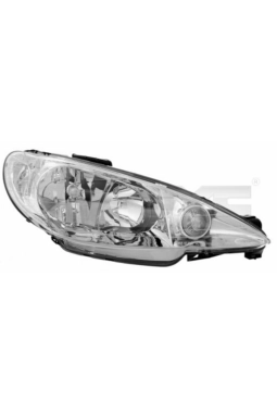 İTHAL 6205S9 | Peugeot 206 1998-2011 Sağ Far Şeffaf Tip (İran Montaj)