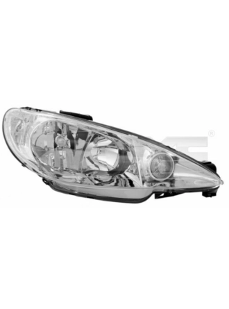 İTHAL 6205S9 | Peugeot 206 1998-2011 Sağ Far Şeffaf Tip (İran Montaj)