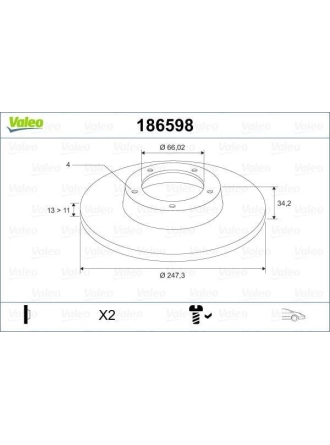 VALEO 186598 | Fren Diski Ön 206 Hatchback (2A / C) 98-121.1 İ 1.4 İ 1.4 HDI Eco 70 1.1 206 Sedan 07-1.4 1.4 HDI Eco 70 206 Sw (2E / K) 02-071.1 1.4 1.4 HDI 206 Van 99-091.4 HDI 1.1 206 + (2L_, 2M_) 09-131.4 İ 1.1 1.4 İ (2Lkfwa, 2Mkfwa) 1.4 HDI Eco 7