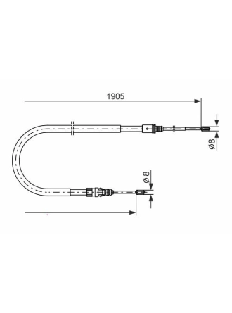 BOSCH 1987477237 | El Fren Teli 207 (Wa_, Wc_) 06-151.6 16V Turbo 1.6 16V Vti 1.6 16V Rc 207 CC (Wd_) 07-151.6 16V 1.6 16V Turbo 1.6 HDI 207 Sw (Wk_) 07-131.6 16V 1.6 HDI 1.6 HDI 1.6 16V Rc 207 06-1.6 HDI 1905 mm