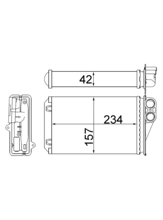 MAHLE AH248000S | Kalorifer Radyatörü (Peugeot: 207) 8Fh351511-564