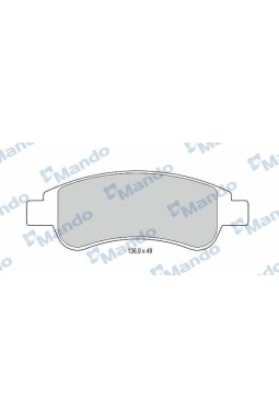 MANDO MBF015153 | Fren Balata Ön 02-Partner-307 1.4 12-Pt.301
