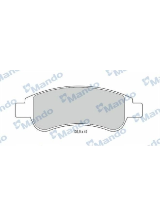 MANDO MBF015153 | Fren Balata Ön 02-Partner-307 1.4 12-Pt.301