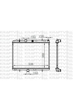 KRAFTVOLL 08040024 | Motor Radyatörü P301-P2008-P207-C2-C3 (380×538×16) > Brazing