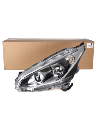 PSA 9810805780 | Peugeot 208 2012-2020 Ön Sol Far Mercekli Siyah Tip Orijinal