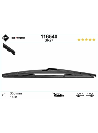 VALEO 116540 | Silecek Süpürgesi 350mm Arka C3 C8 Saxo Xantia P106 P206 P307 Megane II (Swf)