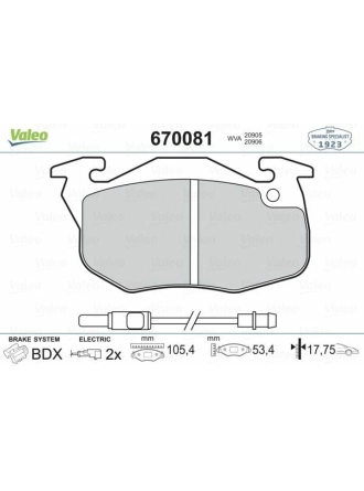 VALEO 670081 | Fren Balata Ön R9-R11-R19-Exp