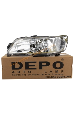 DEPO 550-1124L-LD-EM | Peugeot 306 1996-2002 Ön Sol Far Şeffaf Tip