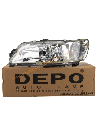 DEPO 550-1124L-LD-EM | Peugeot 306 1996-2002 Ön Sol Far Şeffaf Tip