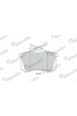 MANDO MBF015083 | Fren Balata Arka 03-Mgn.II-Mds-Clo.III-Golf.3.4.5-C2-C3-C4-307 17mm