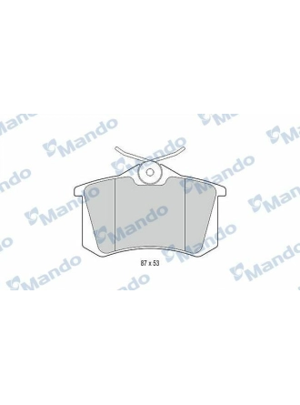 MANDO MBF015083 | Fren Balata Arka 03-Mgn.II-Mds-Clo.III-Golf.3.4.5-C2-C3-C4-307 17mm