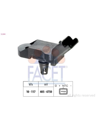 FACET 10.3080 | Basınç Sensörü Emme Manifold 106 Sxo-306 Xsara Tu3jp Bipper Nemo Fiorino 206 + T3e Plus 207 Tu3a 1