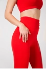 Dikişsiz Push-up Toparlayıcı Kısa Kollu Kırmızı Renk Spor Takım